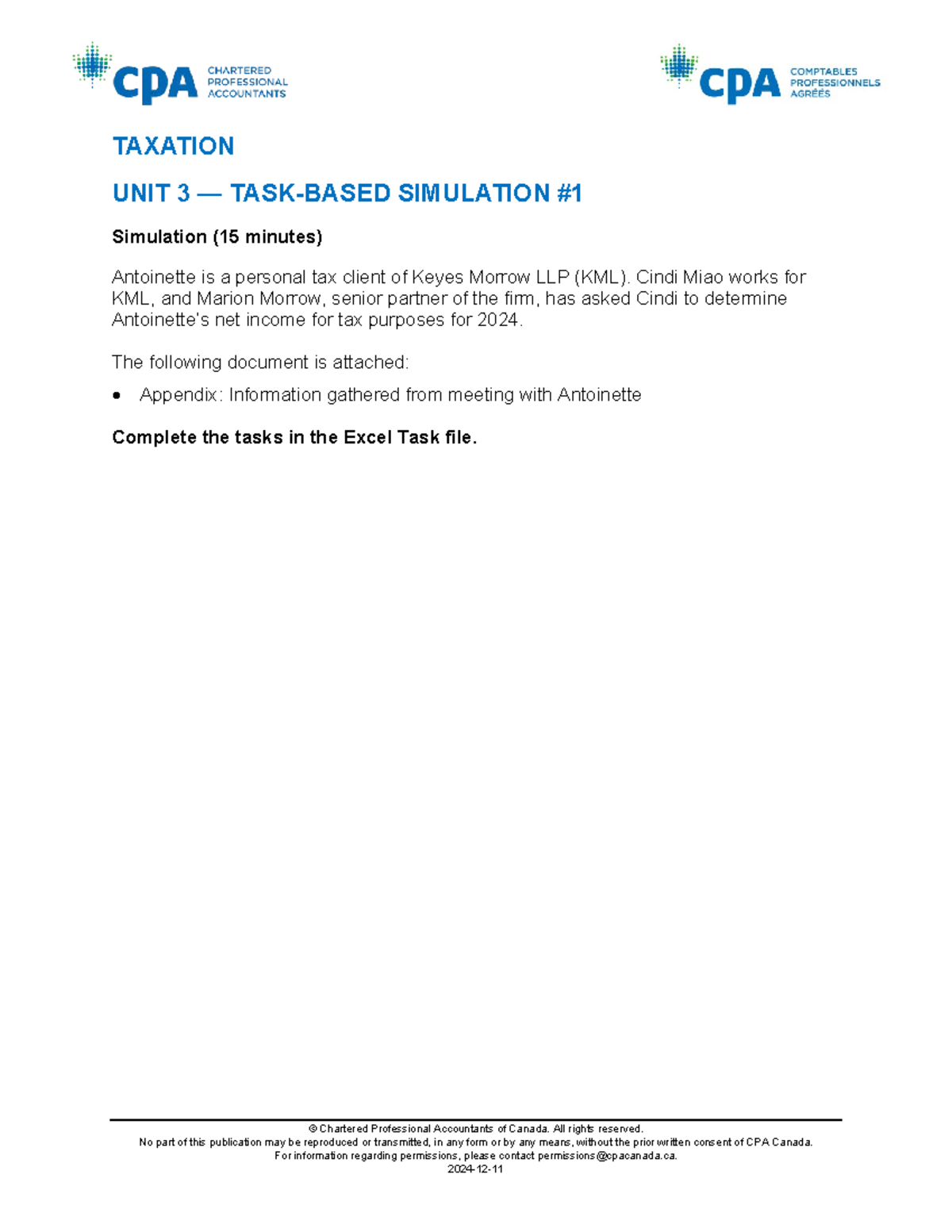TAX 2502E Unit 3 Simulation: Net Income Determination for 2024 - Studocu