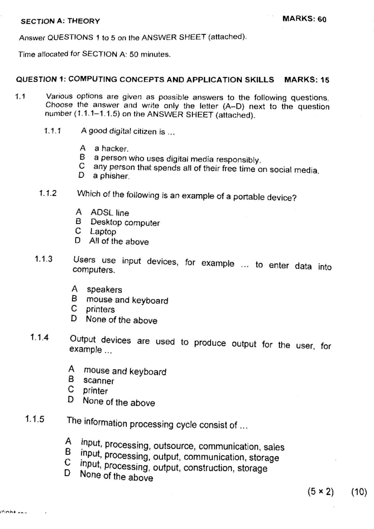 Computer Practice N5 Final Exam Paper - November 2022 - Studocu