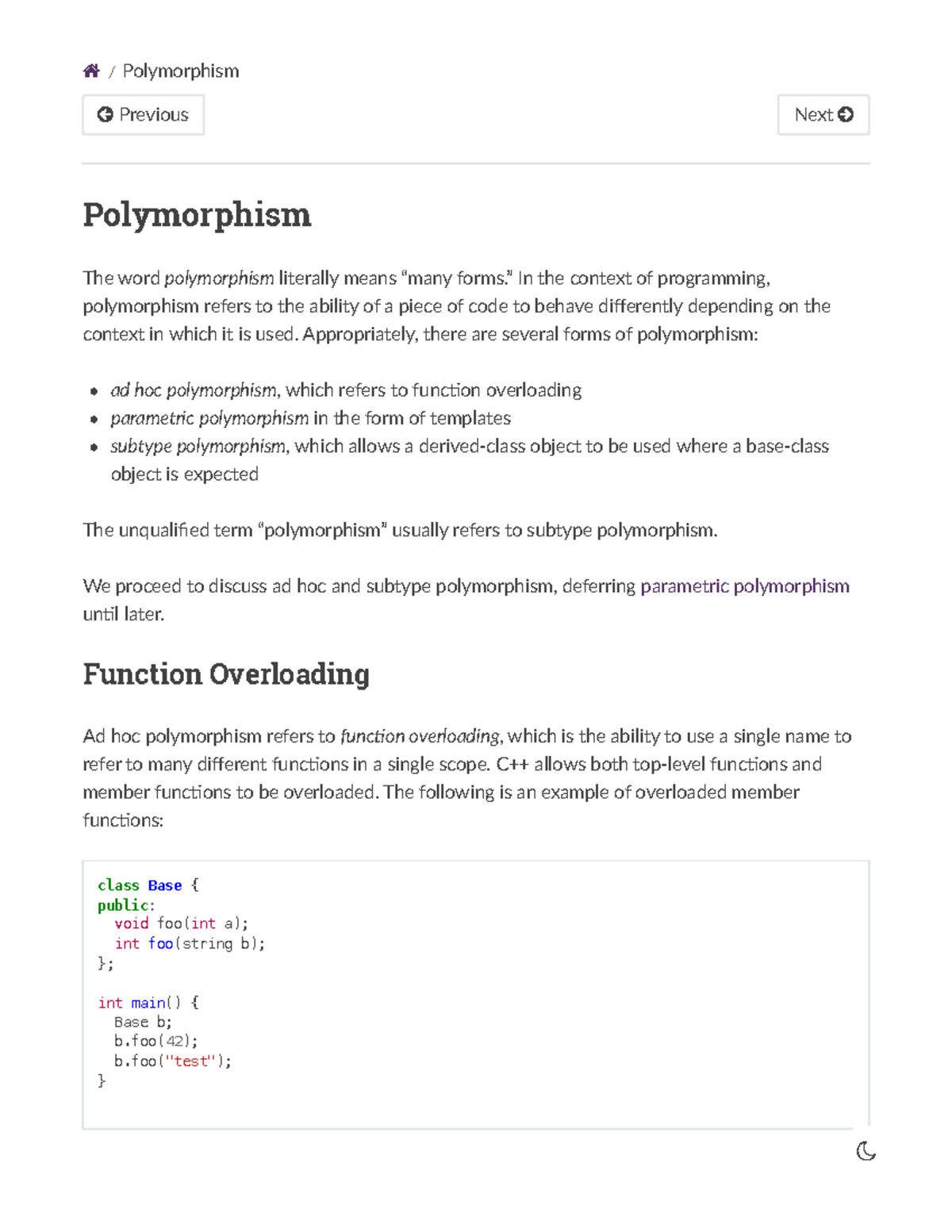 10 Polymorphism — Programming and Data Structures Lecture Notes - Studocu