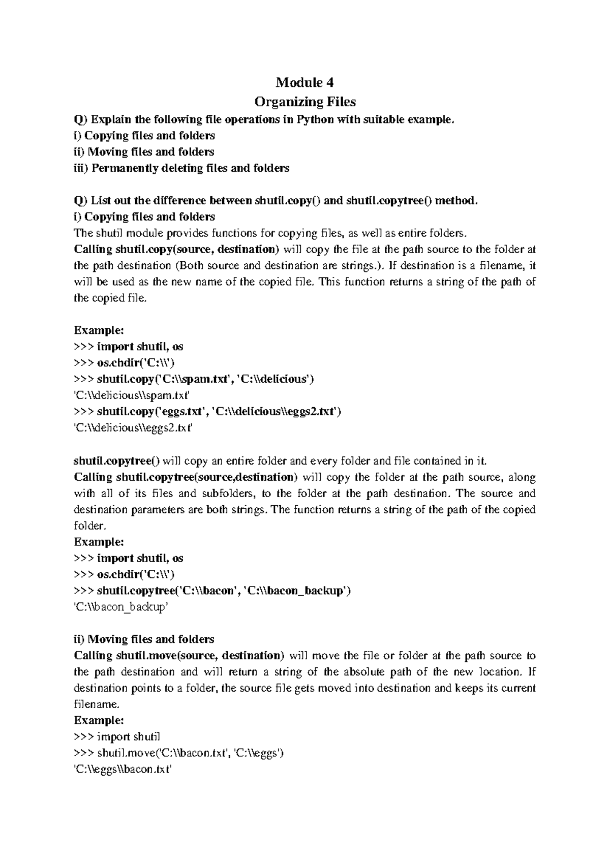 Module 4 Notes - File Management Operations in Python - Studocu