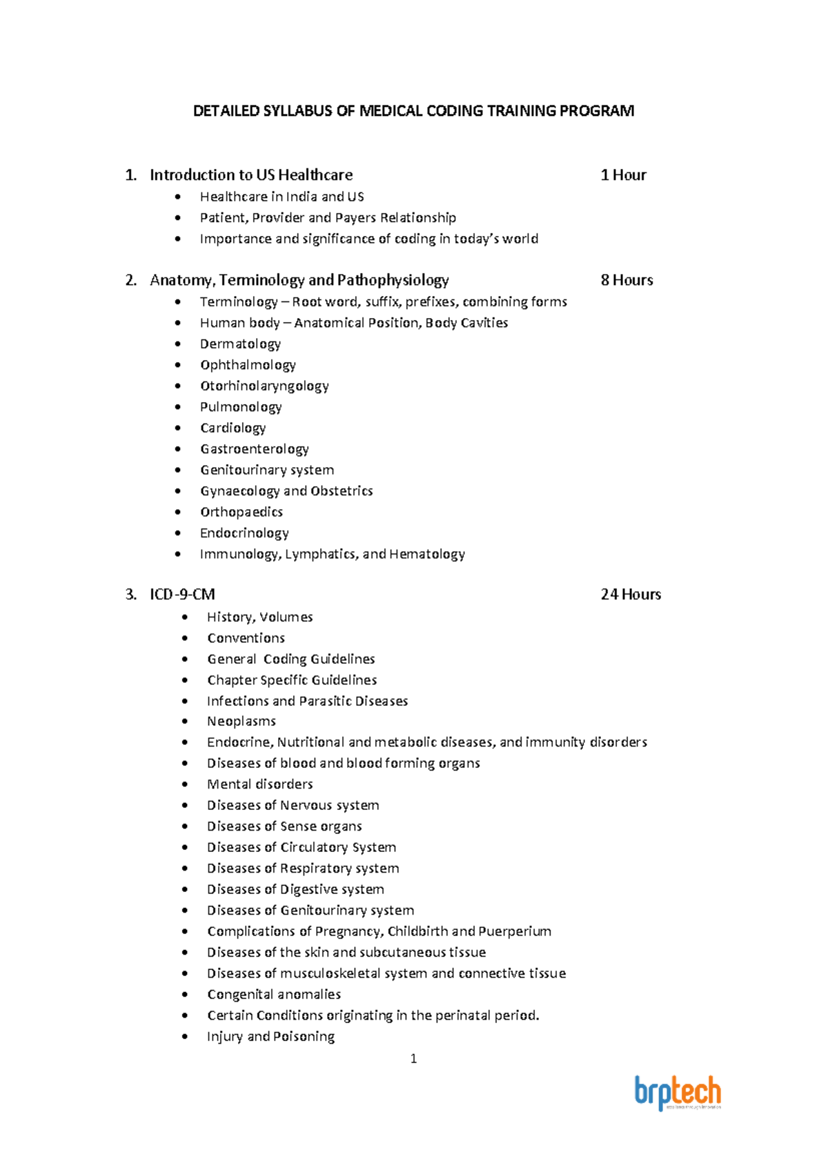 Medical Coding Training Program Syllabus - Detailed Breakdown - Studocu