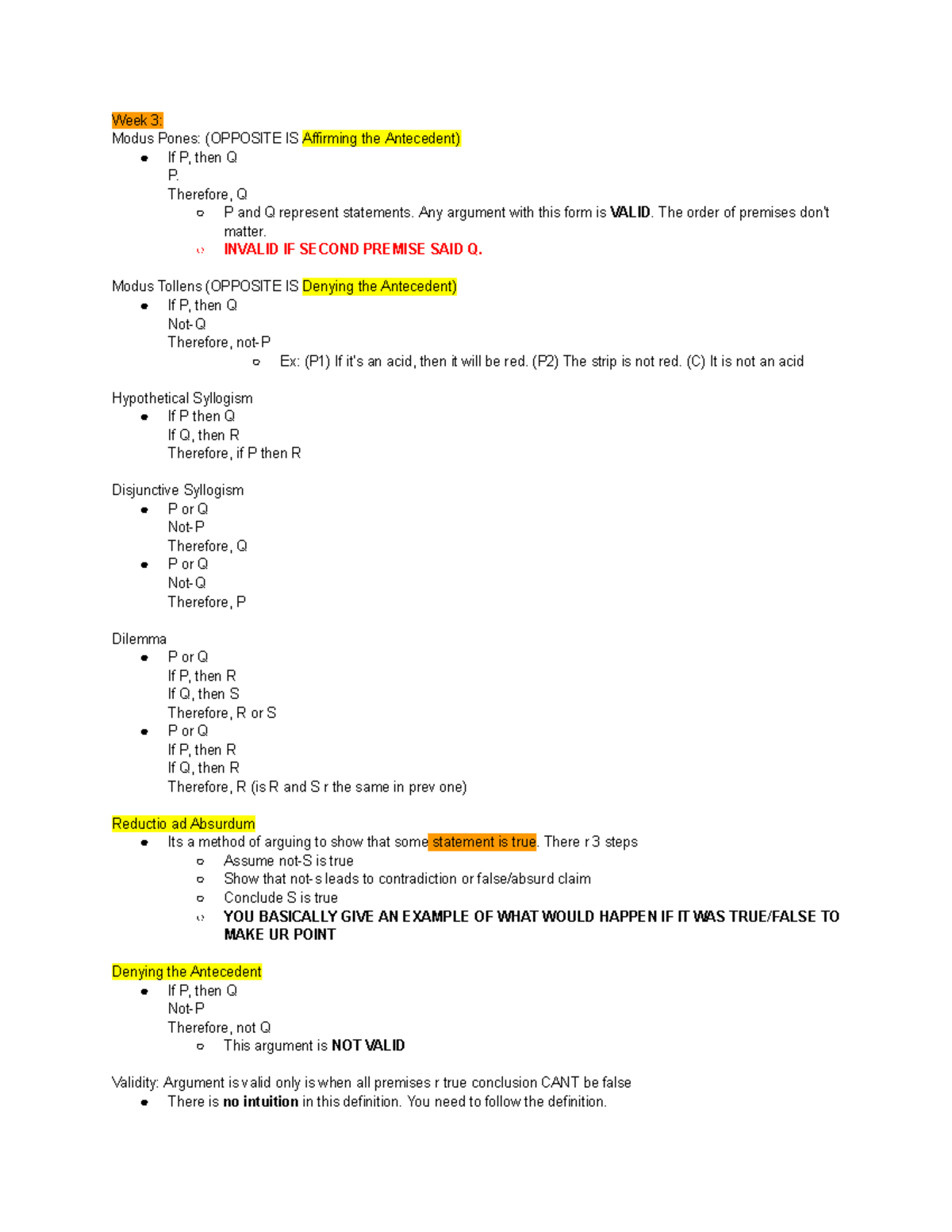 PHIL 1230 Lecture Notes: Understanding Argument Forms and Validity ...