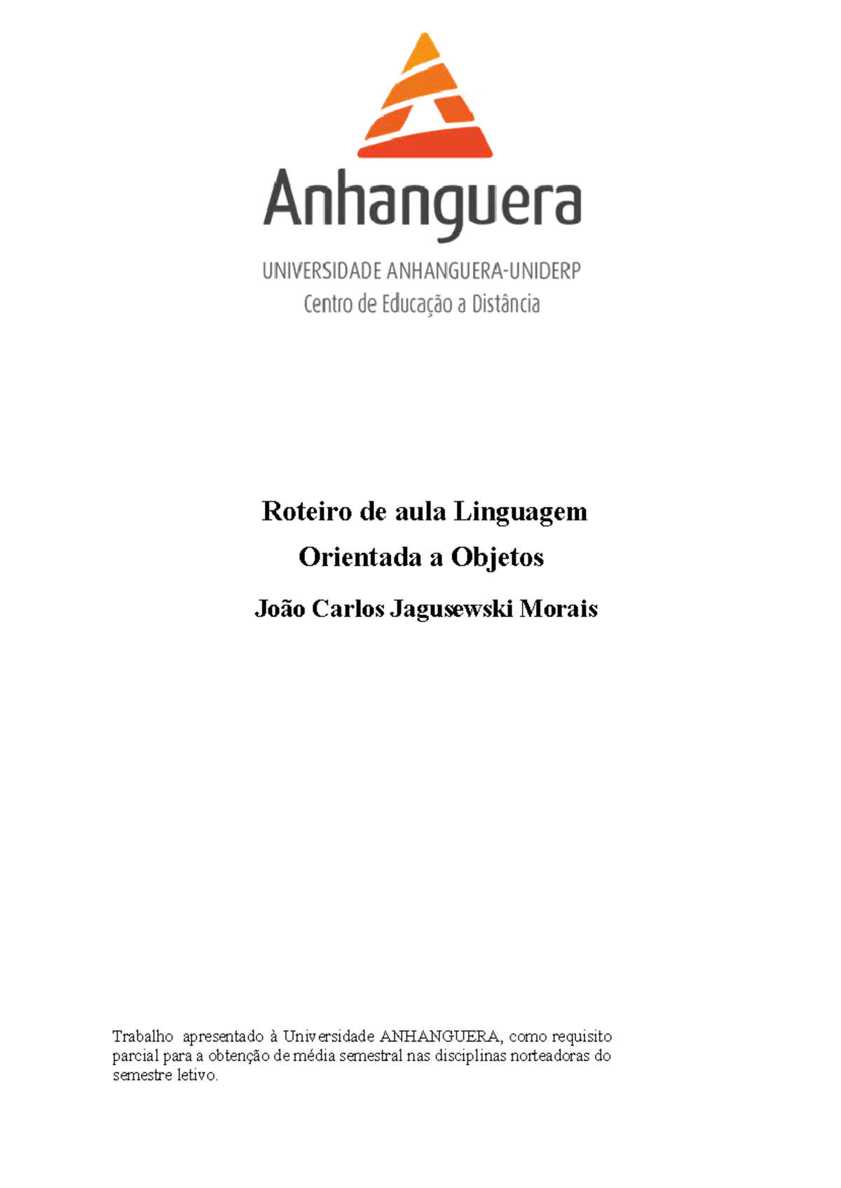Portfólio de Aula Prática: Linguagem Orientada a Objetos - Java - Studocu