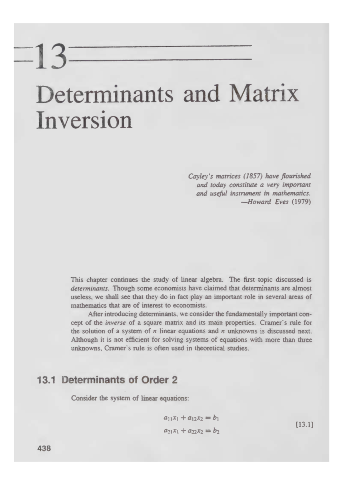 Linear Algebra: Determinants & Matrix Inversion (MATH 1857) - Studocu