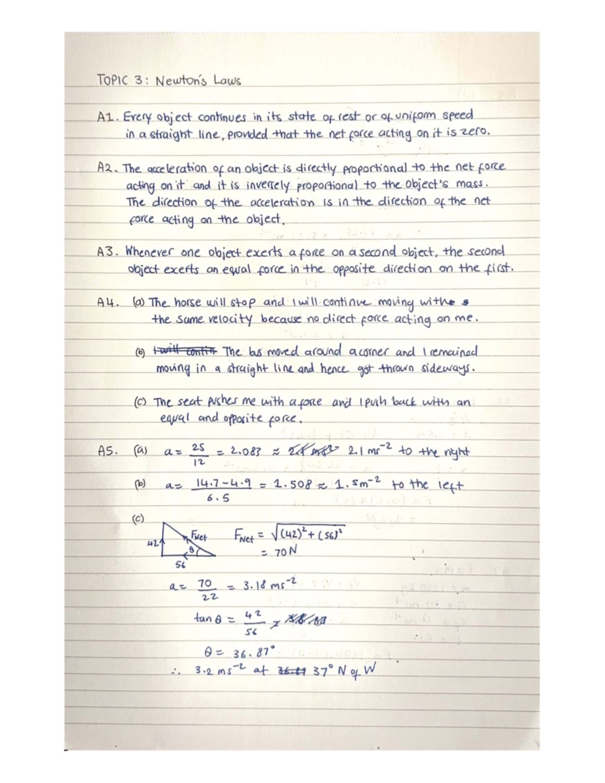 Newton's Laws of Motion A1-7: Understanding Forces and Motion - Studocu
