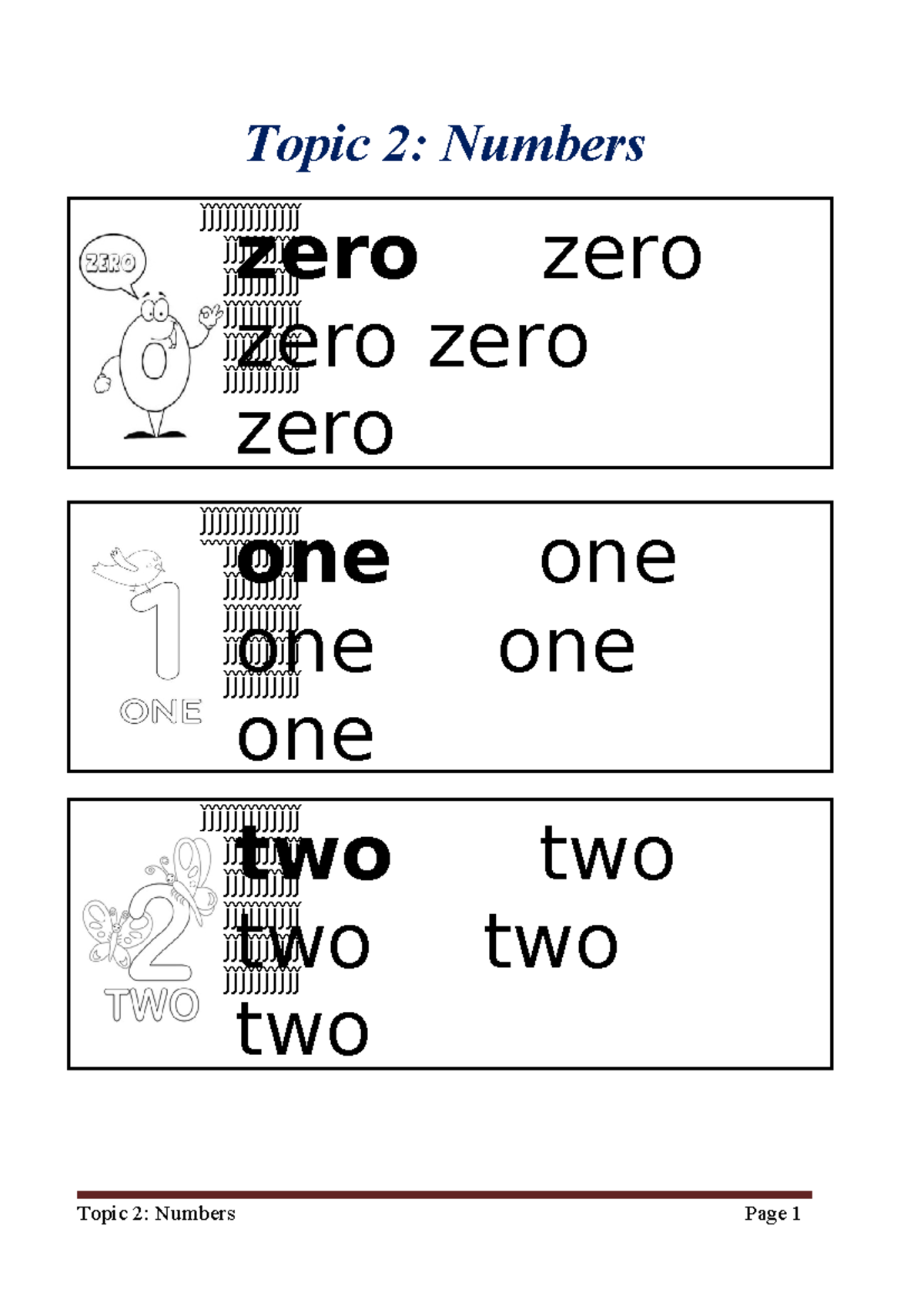 Topic 2: Numbers - Writing Practice Materials for Math 101 - Studocu
