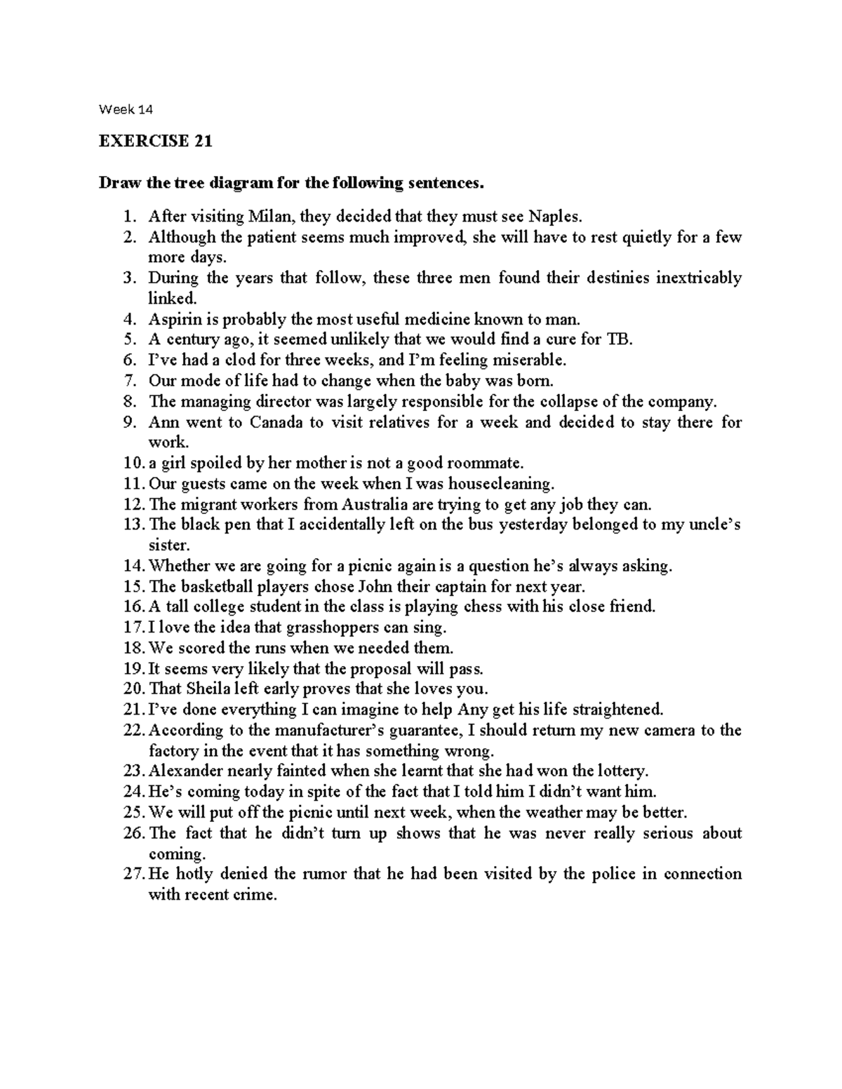 Week 14 Tree Diagram Exercise - abcd - Studocu