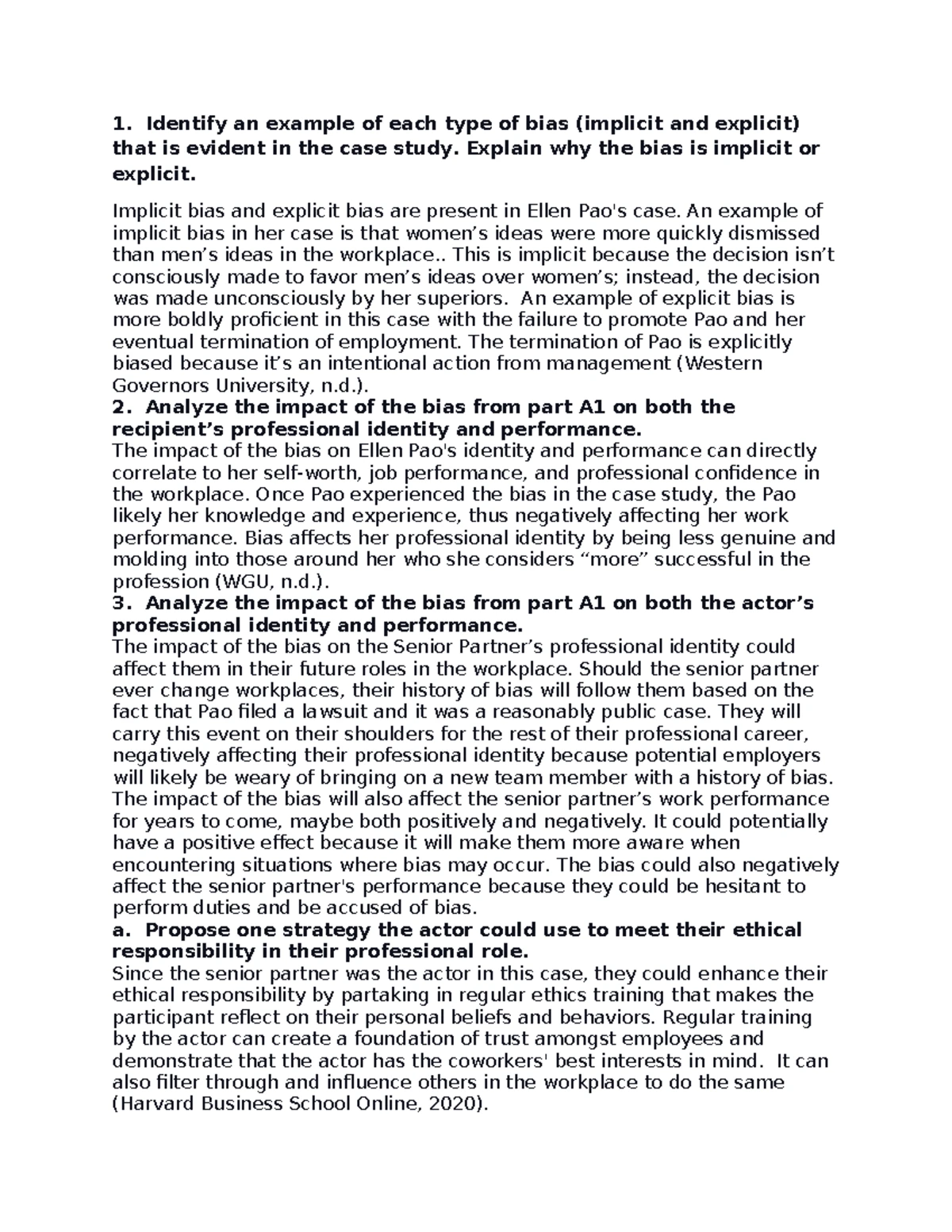 Cultural Awareness: Analyzing Bias and Ethics in Yale's Case Study ...