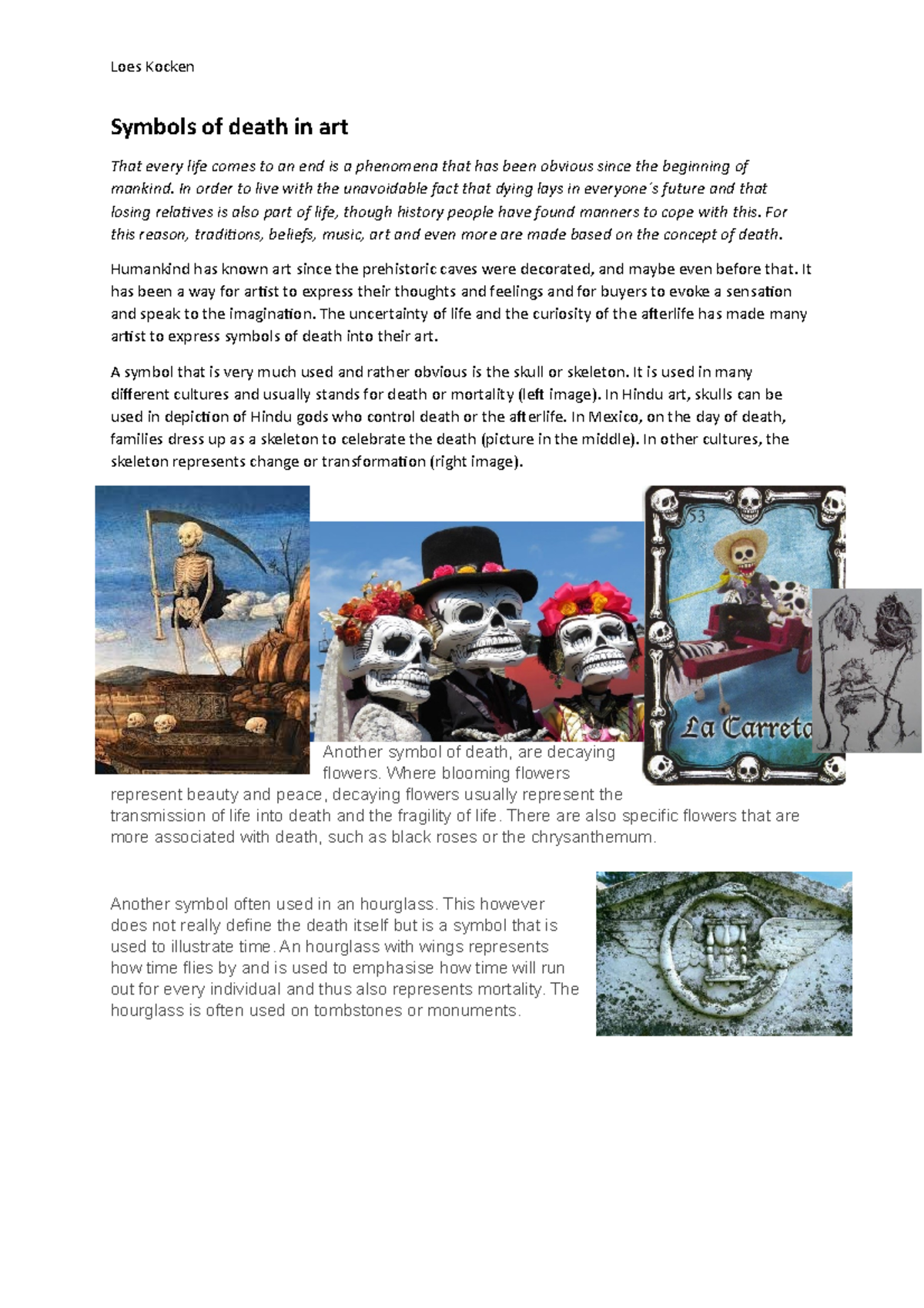 Symbols of Death in Art - Analysis and Interpretations - Cijfer: 8.5 ...