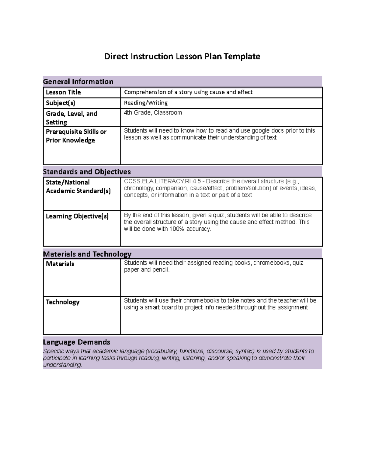 Elementary Reading Methods and Interventions – C909 - Direct ...