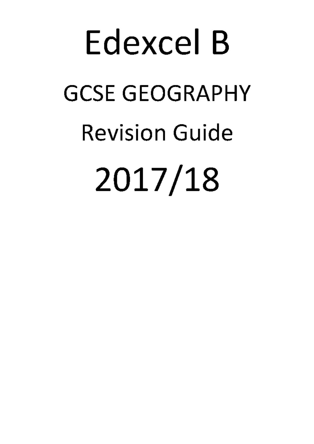 Paper 1 Revision Notes - Geography OCR B: Natural World & Hazards - Studocu