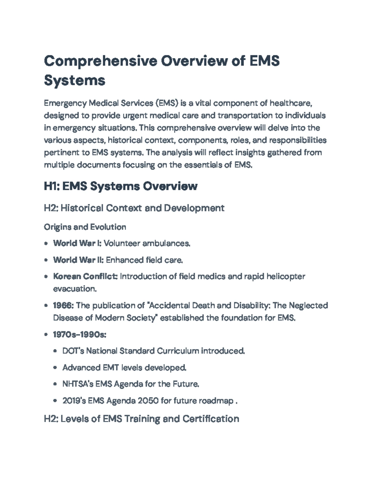 Incident Management Systems in EMS: Triage and Response Protocols ...
