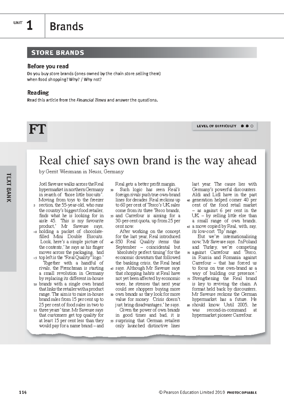 Unit 1: Store Brands and Consumer Preferences - Text Bank Analysis ...