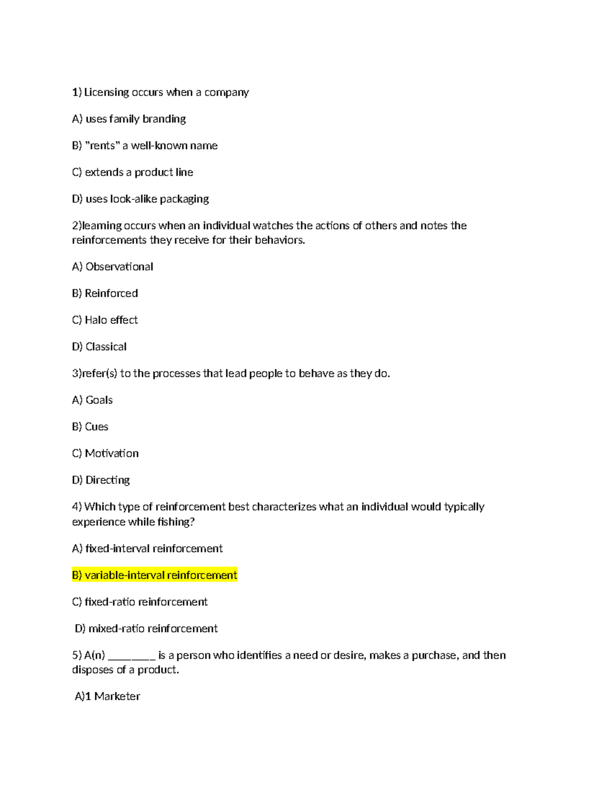 CB 101: Consumer Behavior Quiz & Study Notes for Final Exam - Studocu