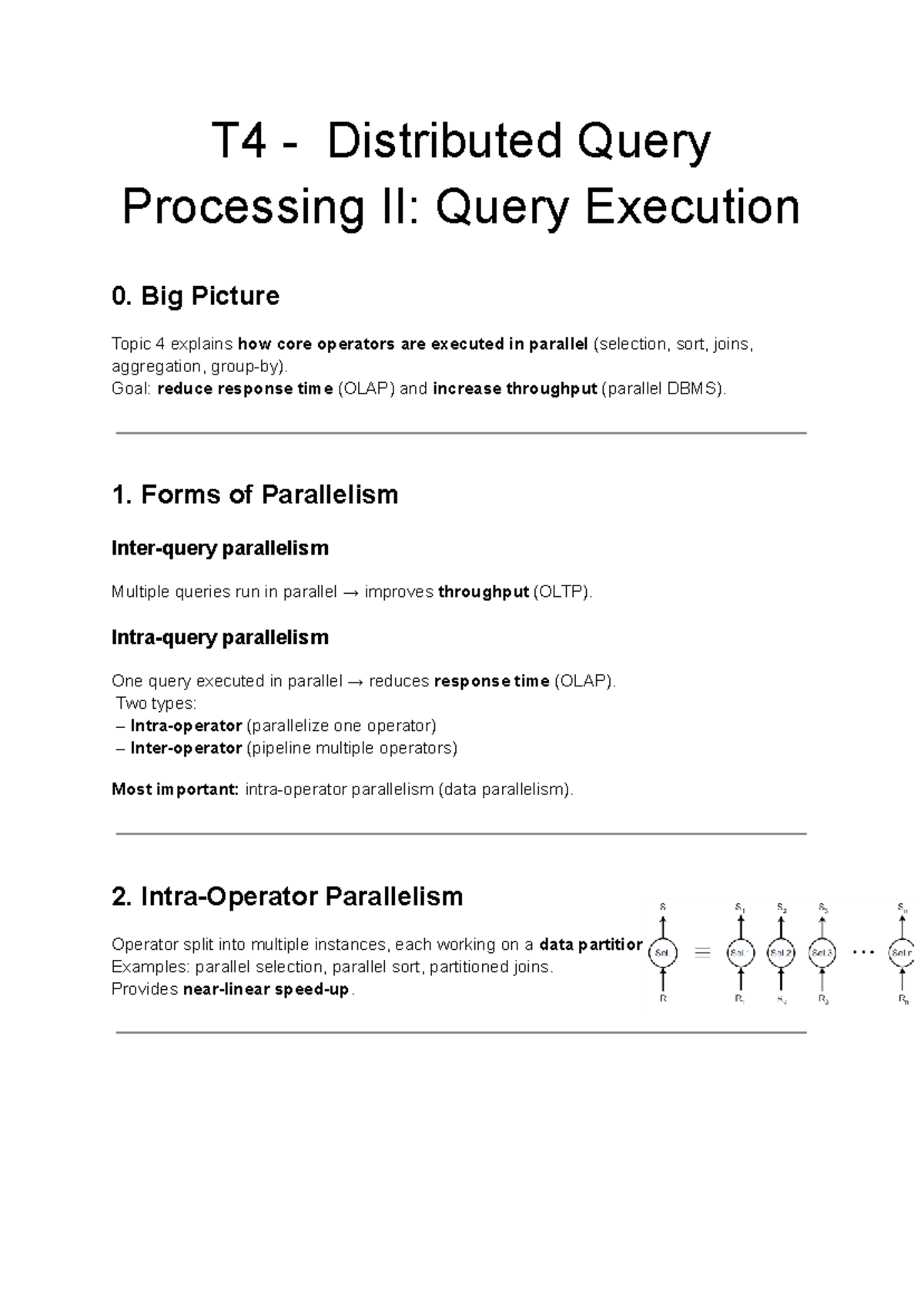 LSDM T4 Distributed Query Processing II: Parallel Execution Insights ...