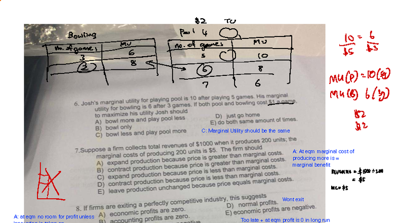 Econs Quiz Questions - MUCP 613: Marginal Utility Insights - Studocu