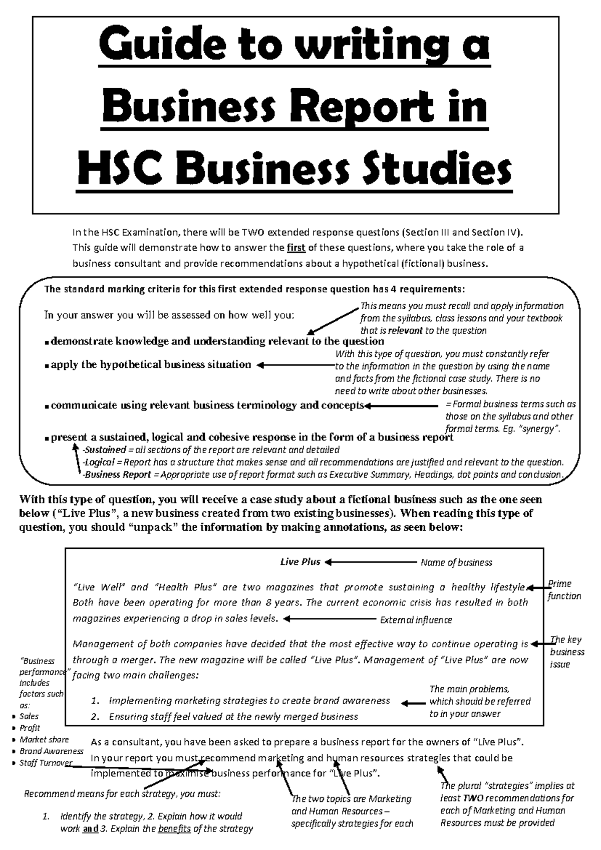 Business Report Writing Guide for HSC Bus. Studies - Studocu