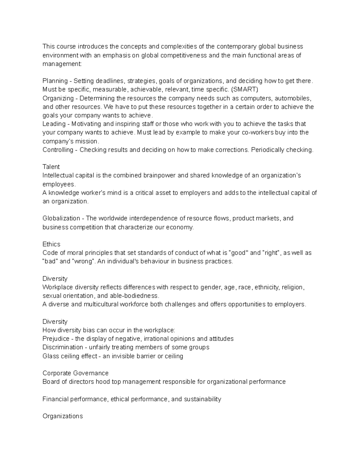 GMS 200 - Lecture Notes on Global Business Management Concepts - Studocu