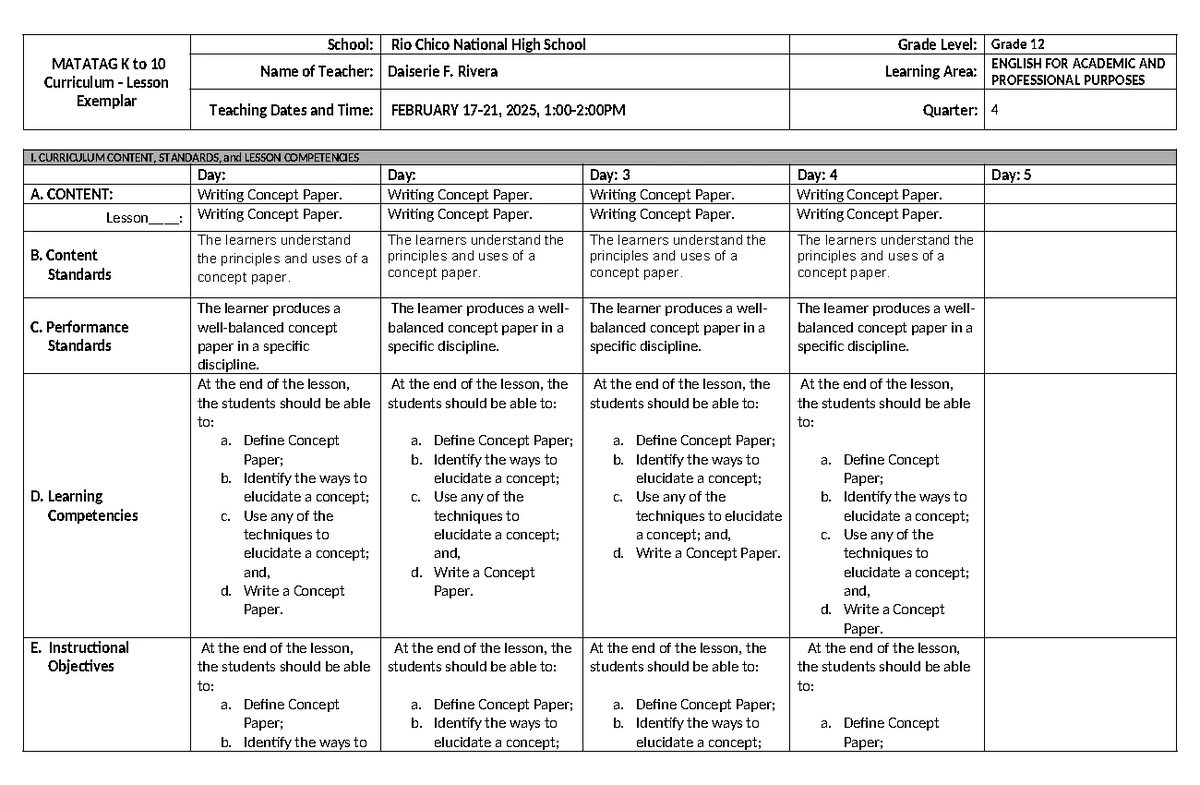 DLP EAPP - Week 3 Lesson Exemplar: Summarizing Academic Texts - Studocu