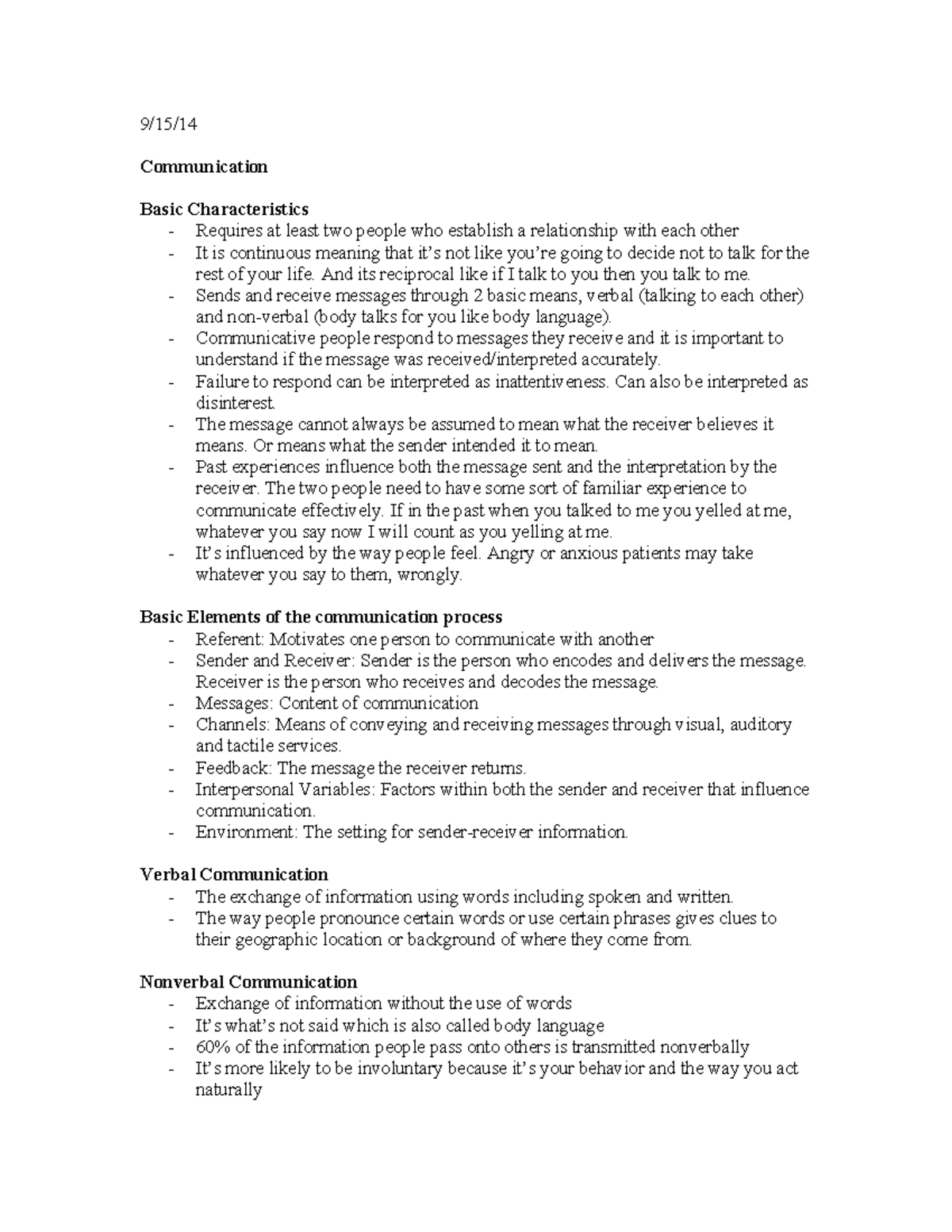 Communication - Lecture Notes (Course Code: COM101) - Studocu