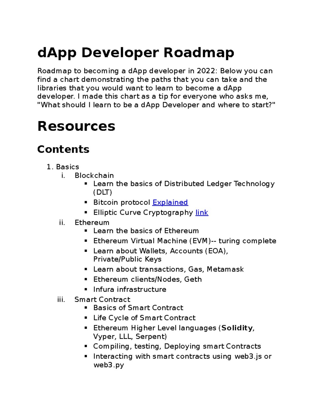 dApp Developer Roadmap - Key Skills and Resources Guide - Studocu