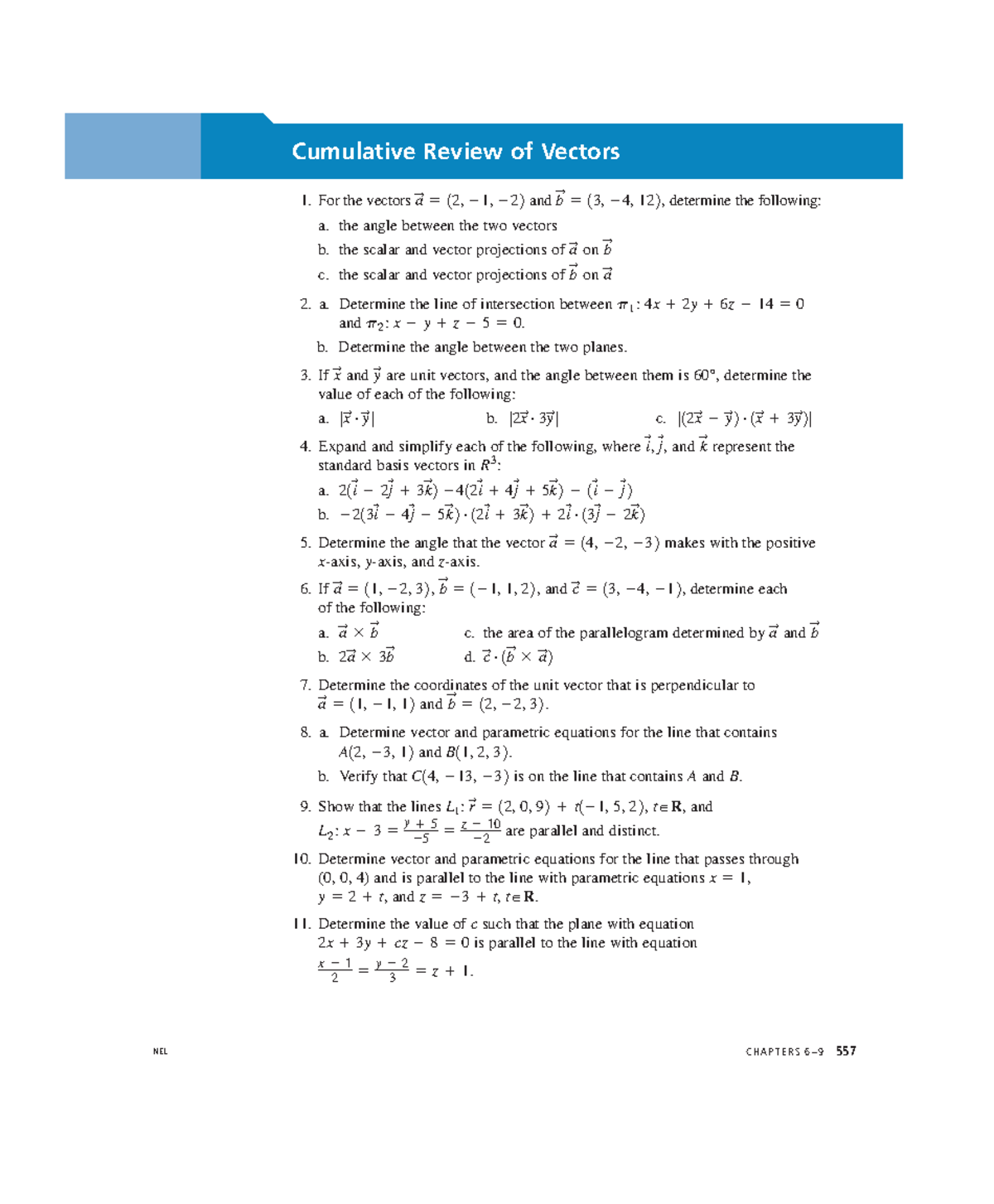 Cumulative Review of Vectors (Chapters 6-9) - Exam Prep - Studocu