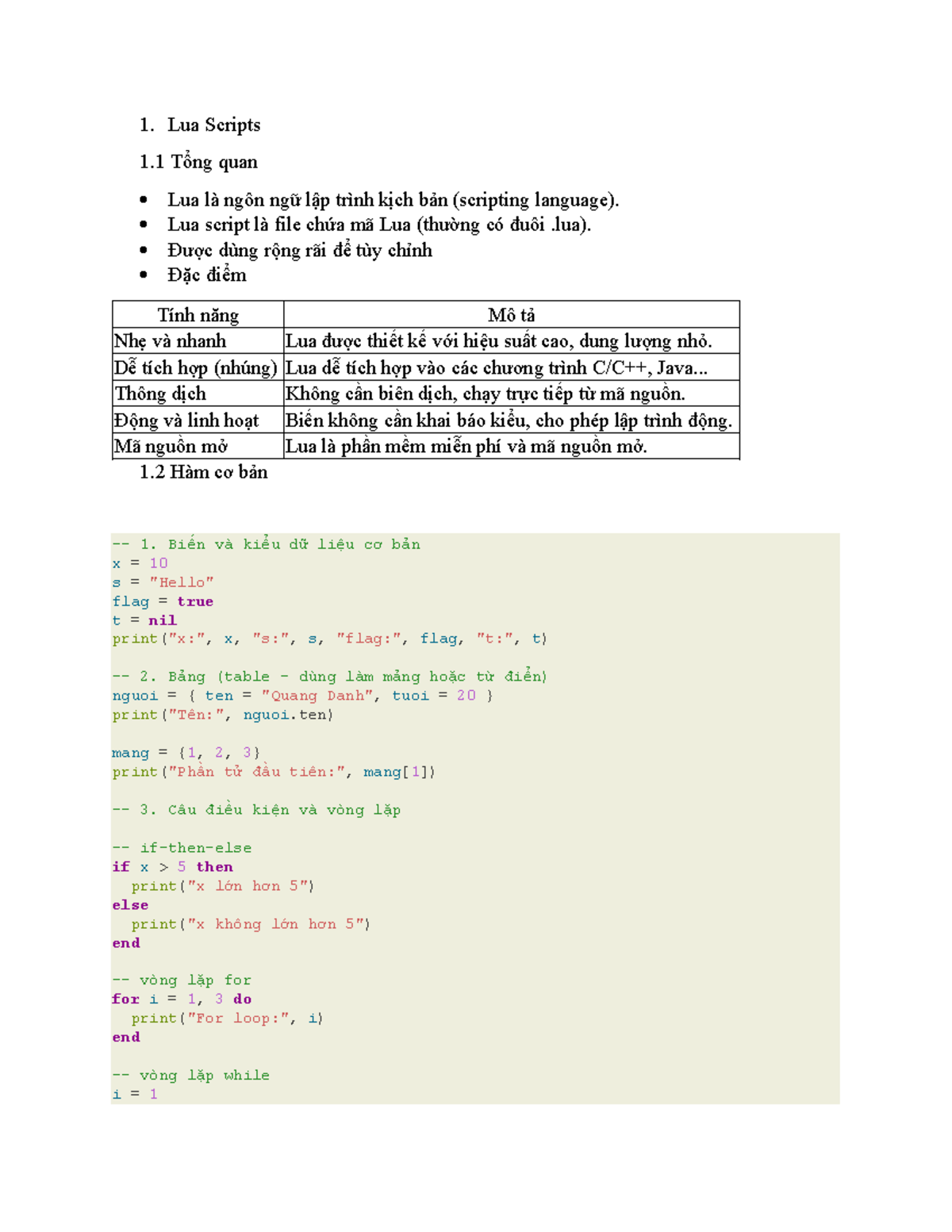 Lua Scripts Overview and Basic Functions for HMI Integration - Studocu