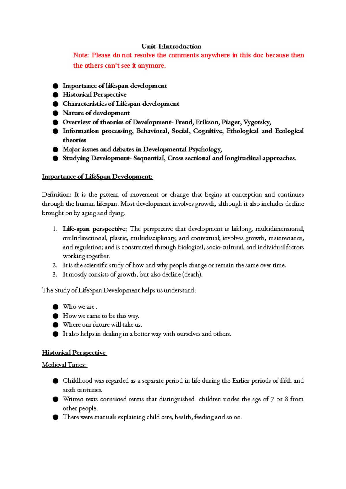 Chapterwise Notes - Unit-1:Introduction Note: Please do not resolve the ...