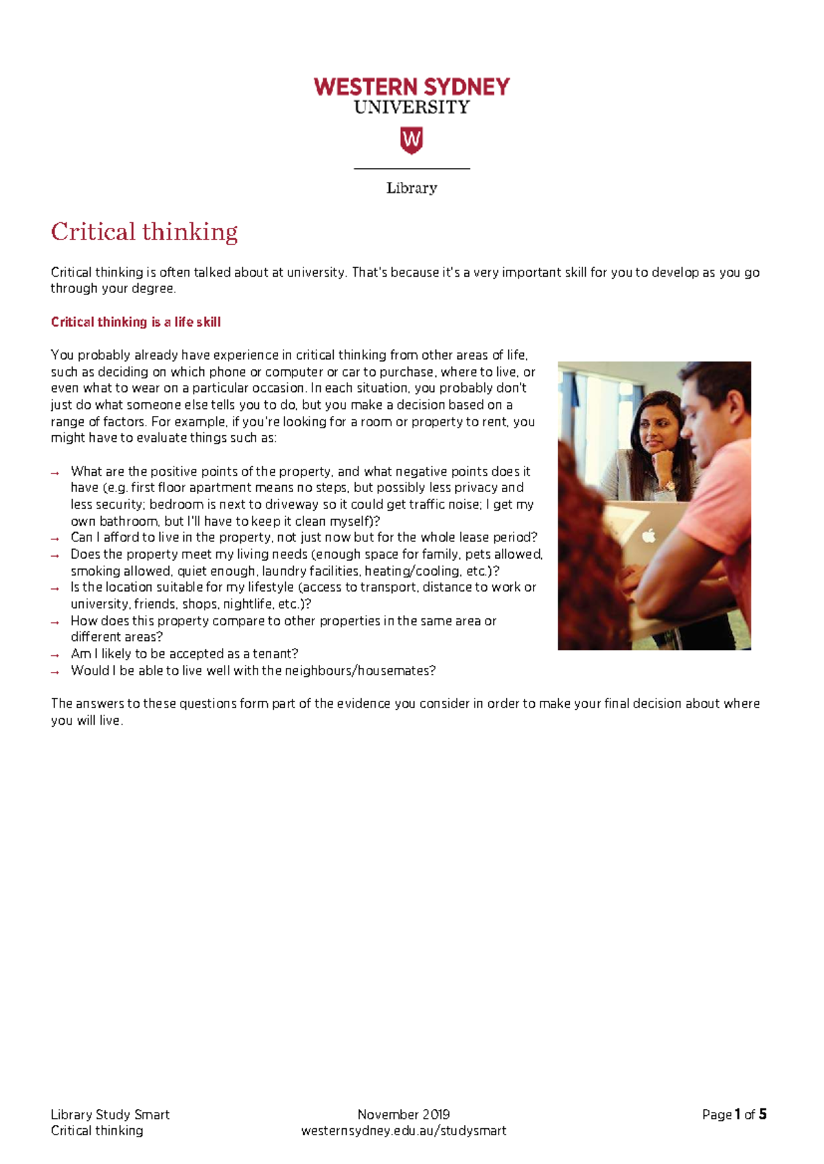 Critical thinking skills for university success: A guide - Studocu