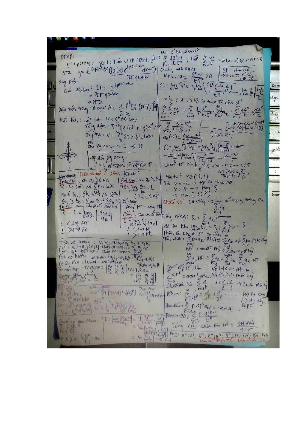 Tờ A4 tham khảo Toán 2 - Math 2 Toan 2 - Studocu