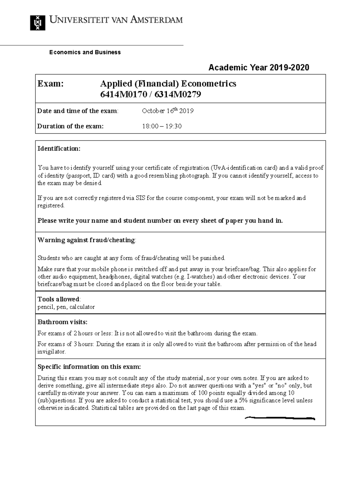 Midterm Exam - Applied Financial Econometrics 2019 (AFEC 2019 ...
