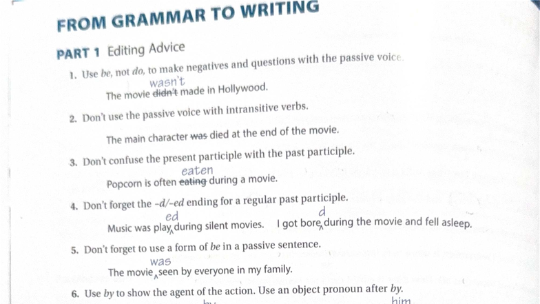 Grammar to Writing: Passive Voice and Question Formation - Studocu