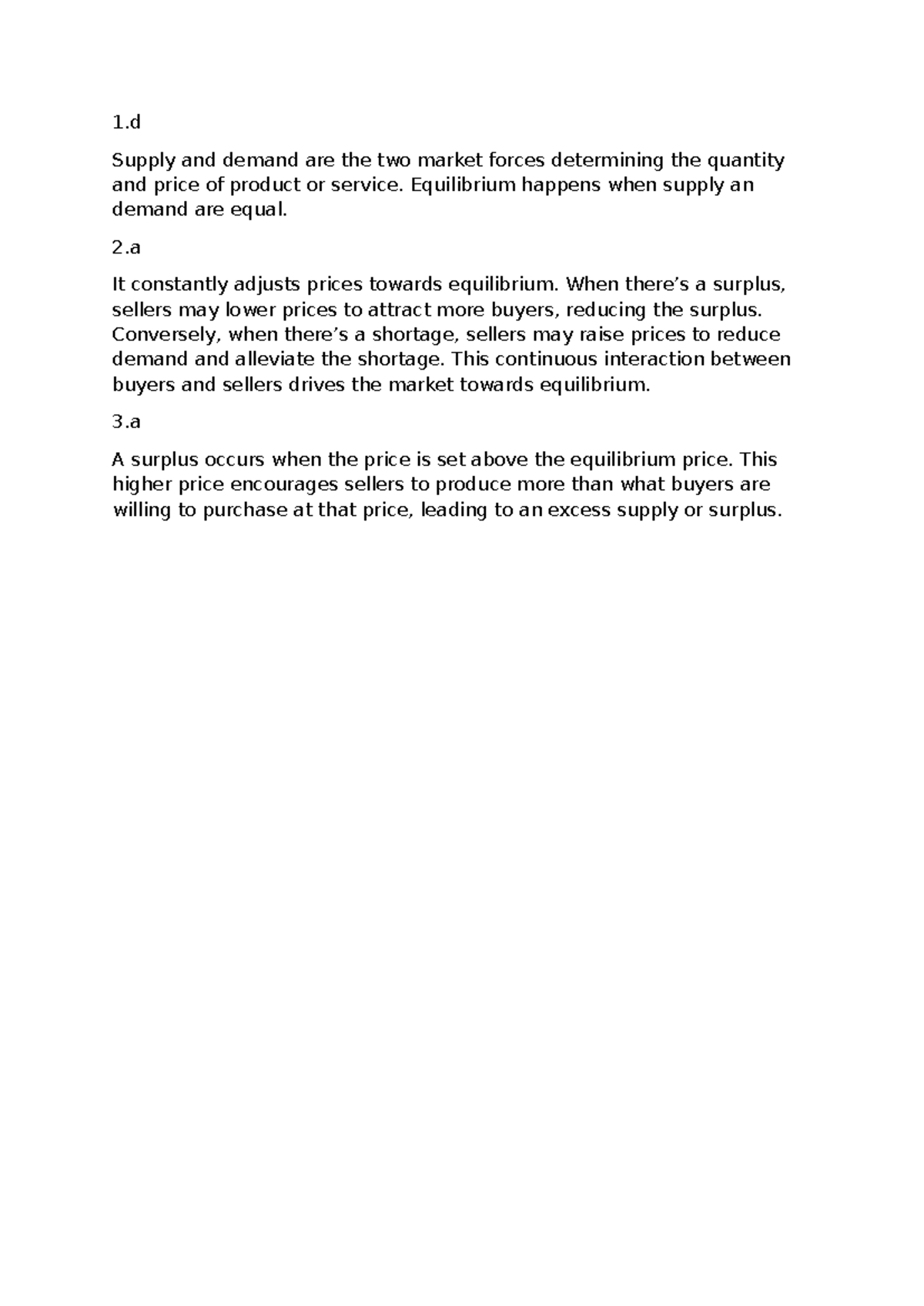 Tài liệu (17) - equilibrium - 1 Supply and demand are the two market ...