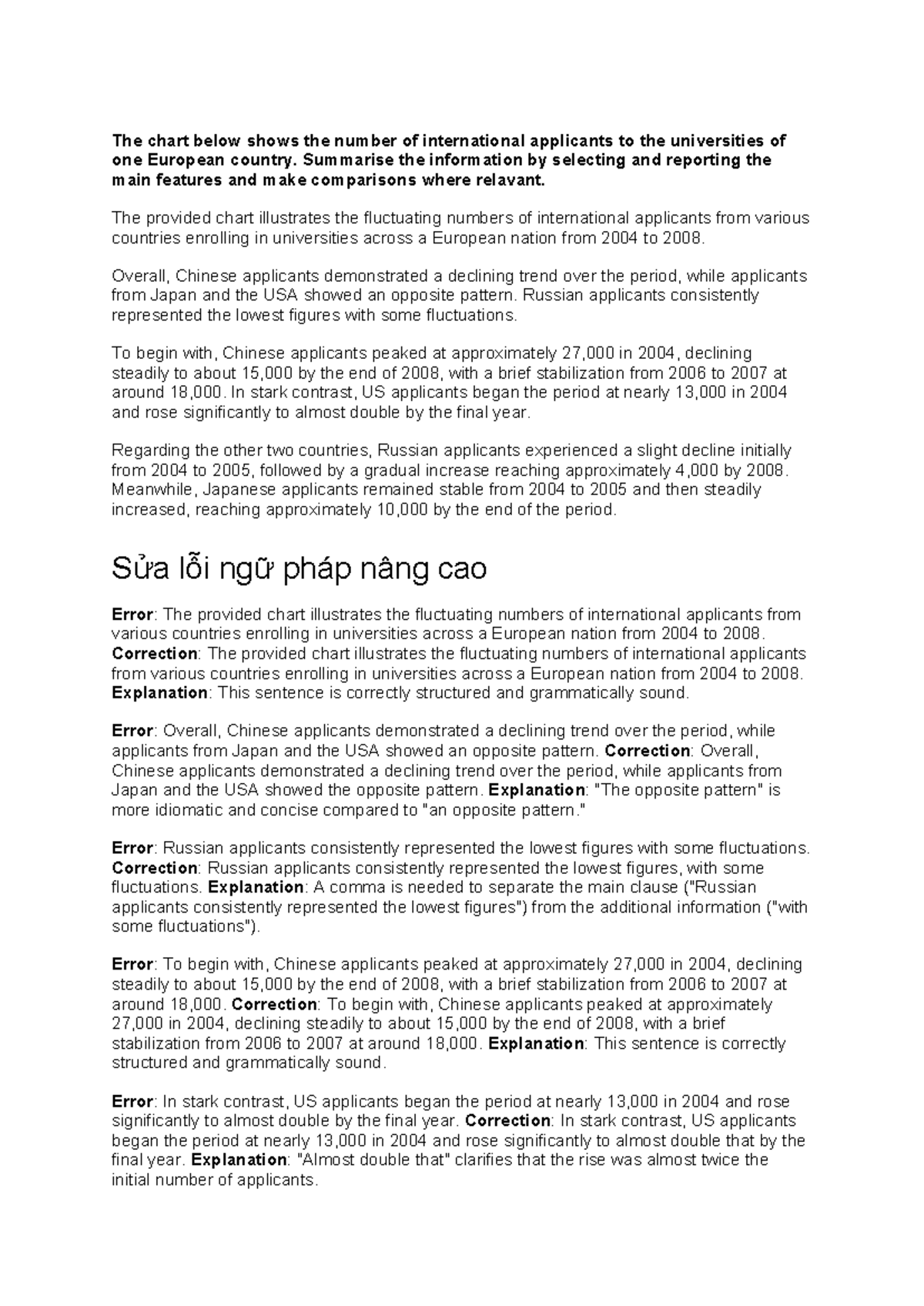 IELTS Writing Task 1 - Part 1 Band 7 Analysis and Corrections - Studocu
