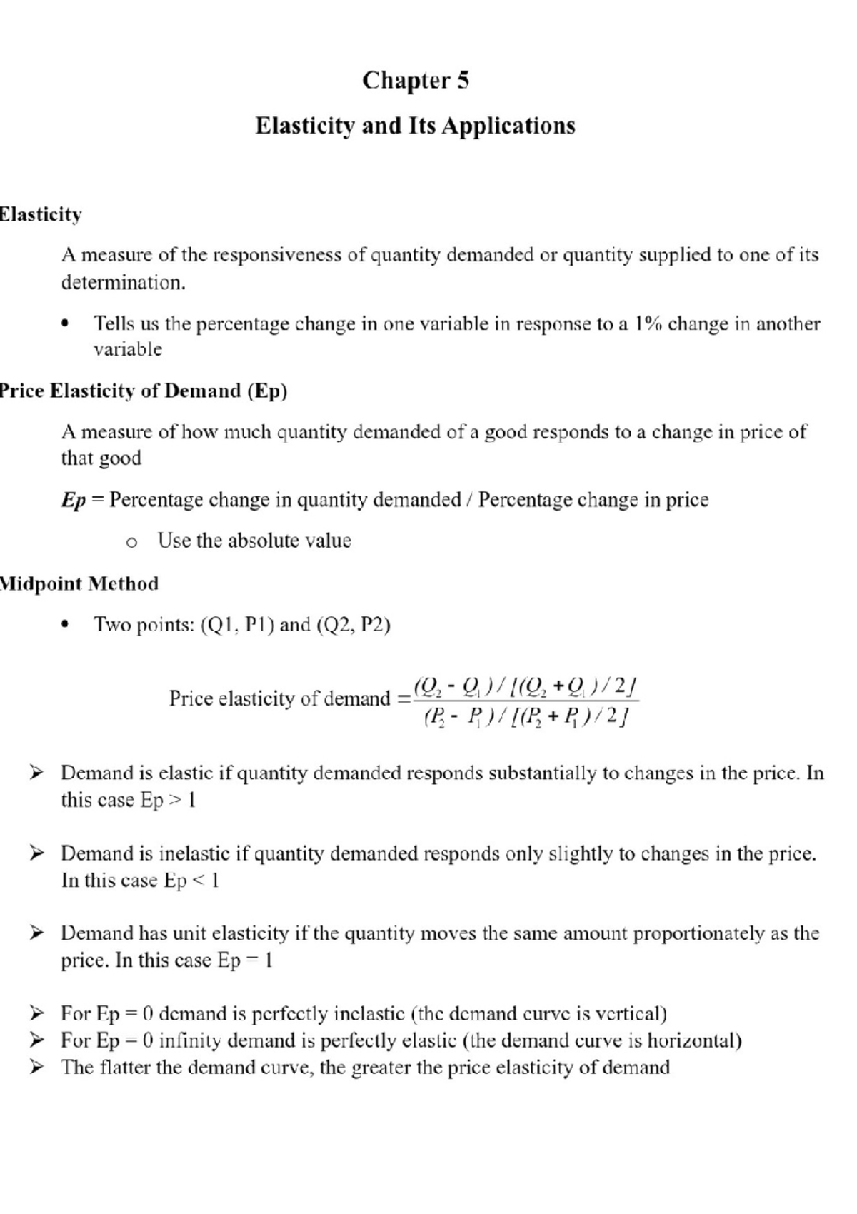 Microeconomics: Chapter 5 Study Guide and Key Concepts - Studocu