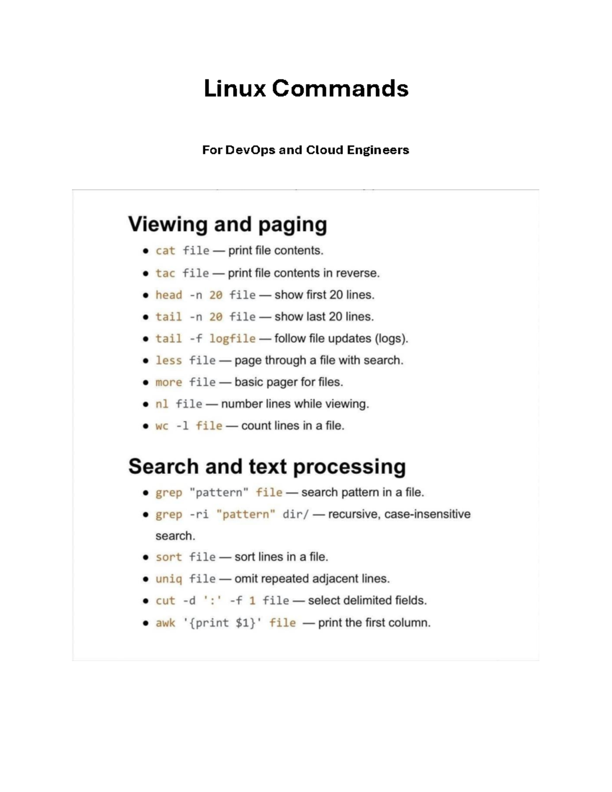 Linux Commands for Beginners - Commandes pour Débutant - Studocu