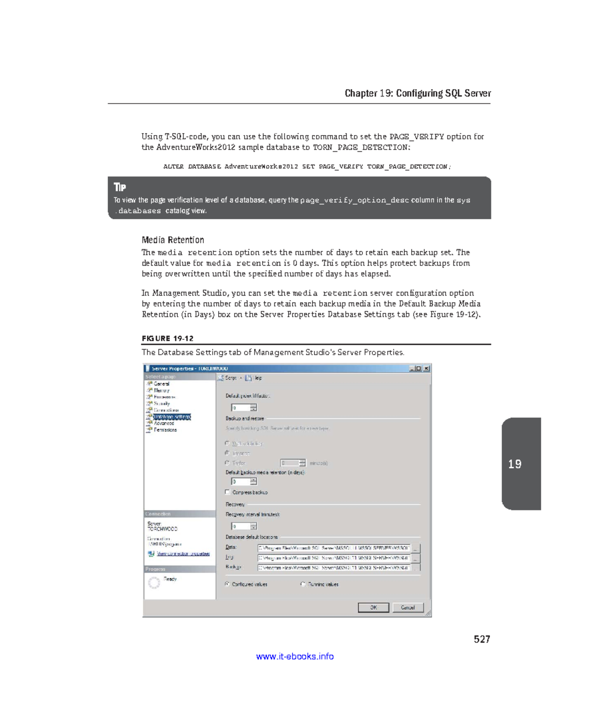 SQL Server Chapter 19: Configuring and Managing Backup Settings - Studocu