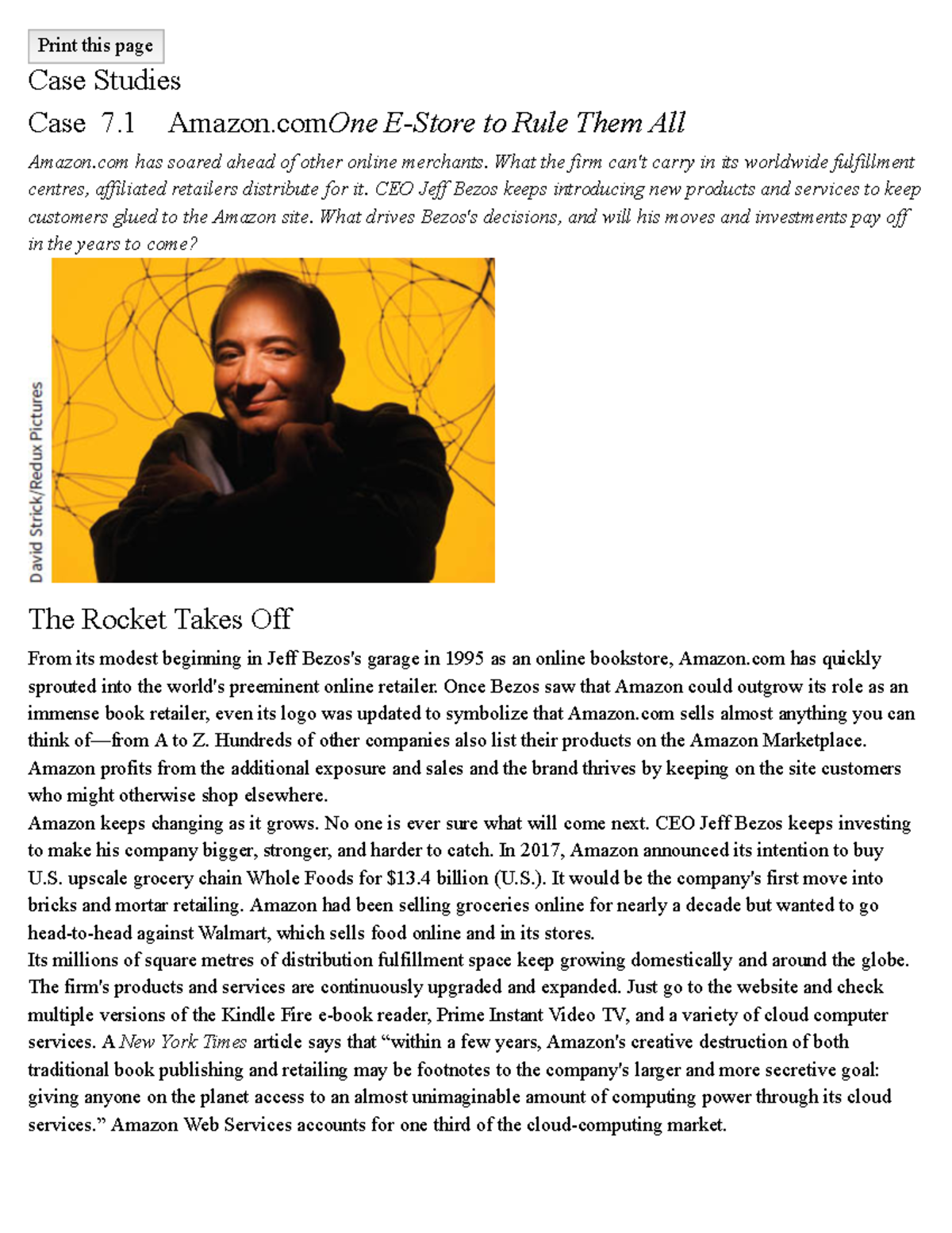 Case 7 - Amazon - Case study work that helps with problem solving and ...