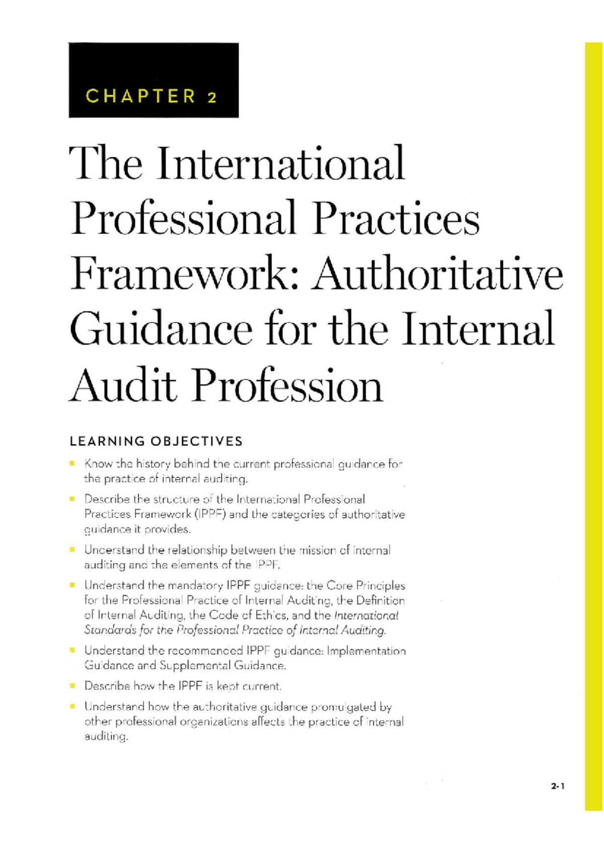 Ch 2 IA Authoritative Guidance in the International Professional ...