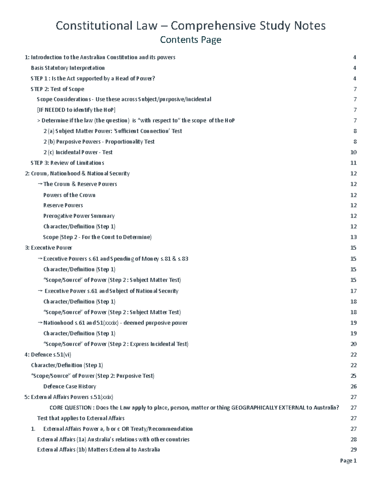 Constitutional Law – Comprehensive Study Notes - Studocu