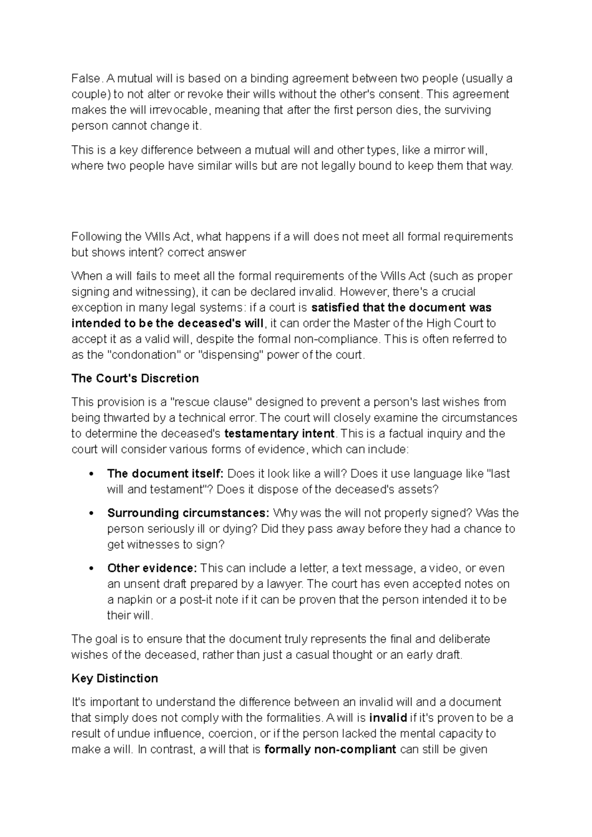 Succession Notes: Understanding Wills and Intestate Succession (LAW 101 ...