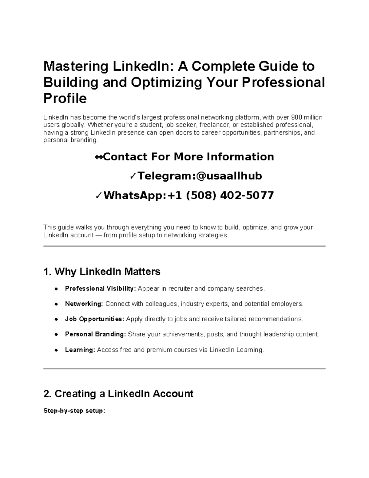Mastering LinkedIn: Complete Guide to Building Your Profile - Studocu