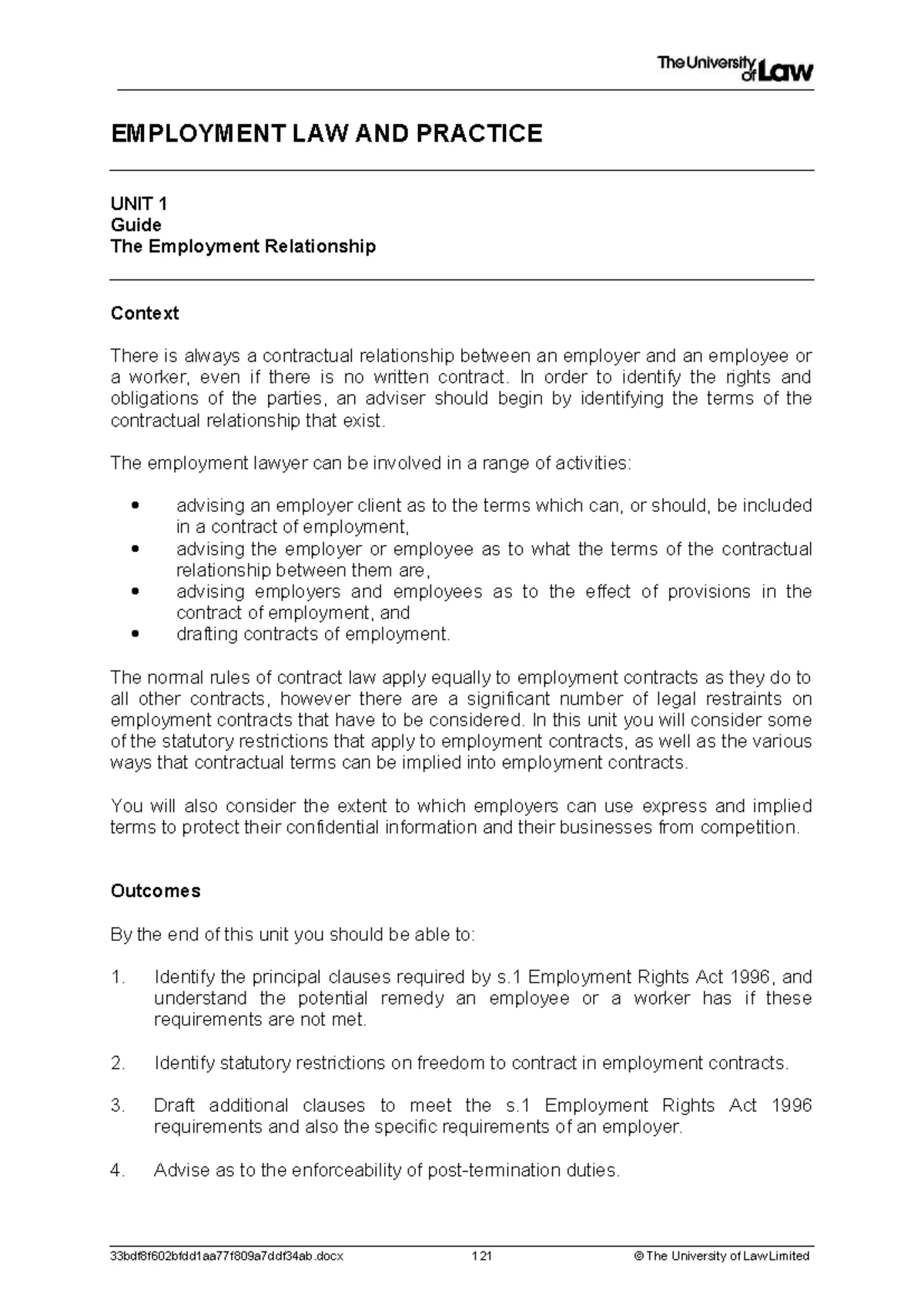 EMPLOYMENT LAW AND PRACTICE UNIT 2: Guide to Wrongful Dismissal - Studocu