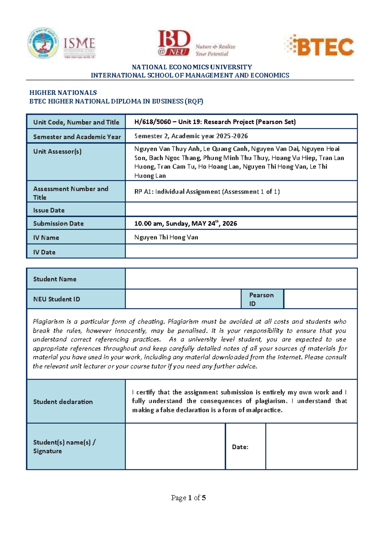 RP A1: Research Project Final Report Brief S2-2526 - Studocu