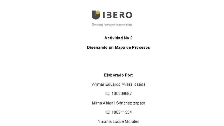 Actividad 2: Diseño de un Mapa de Procesos en Sistemas Integrados - Studocu