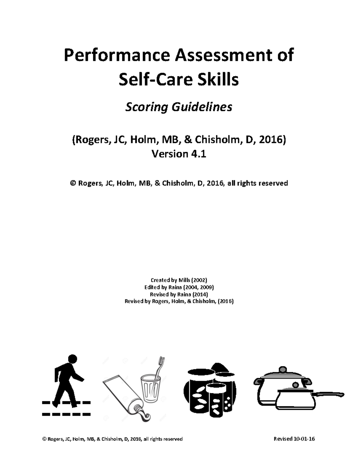 PASS Scoring Guidelines: Performance Assessment of Skills (2016) - Studocu