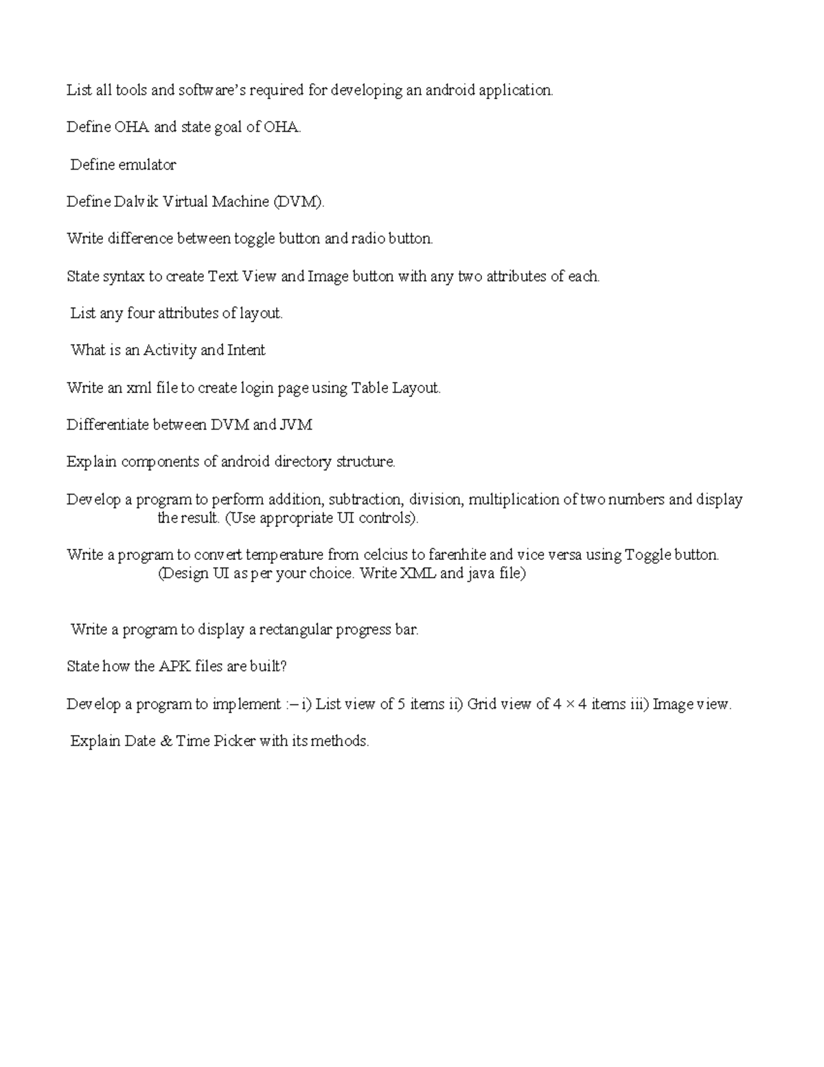 Assignment 4 1 - mobile application development - List all tools and ...