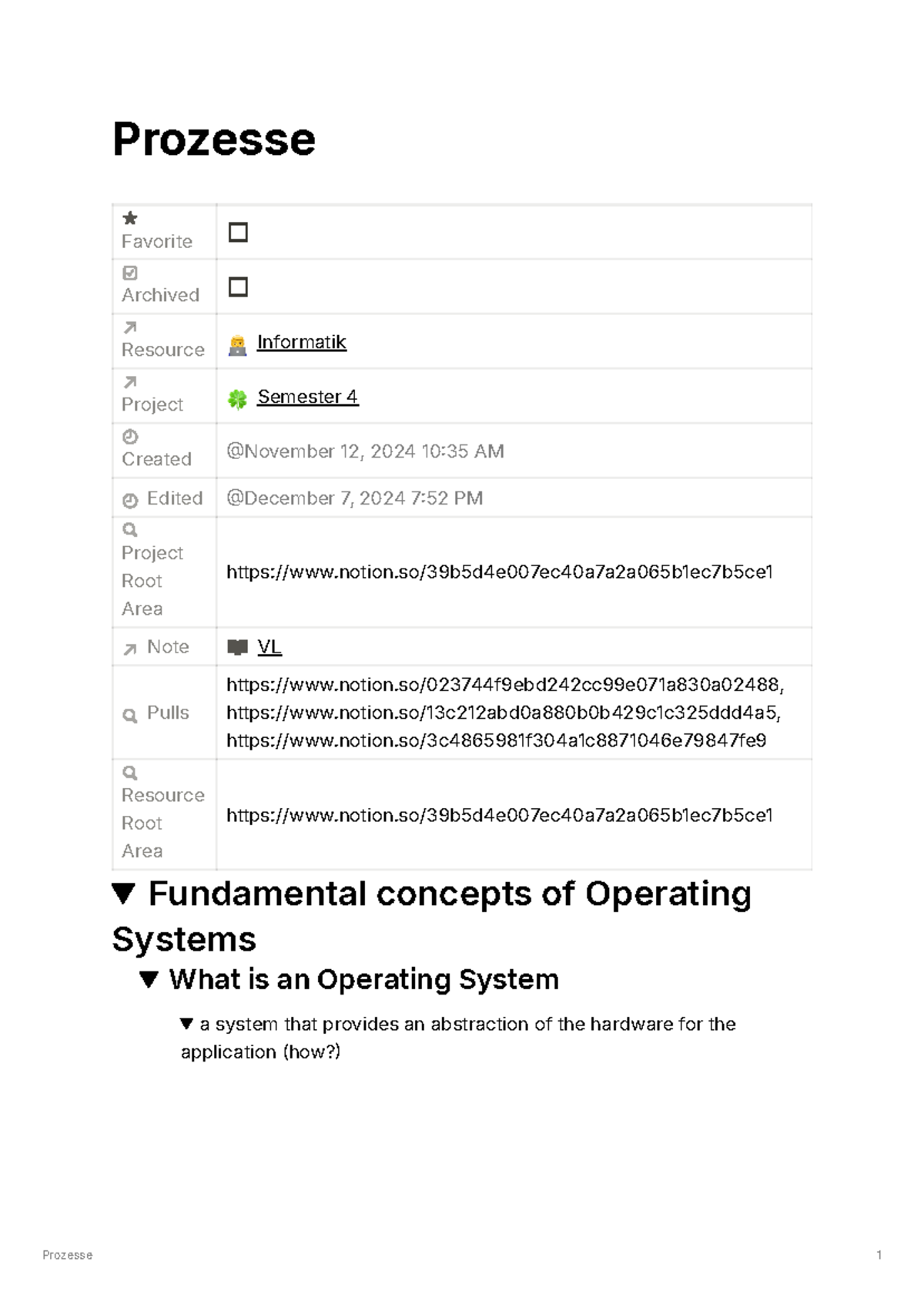 Fundamentals of Operating Systems - Processes and Memory Management ...