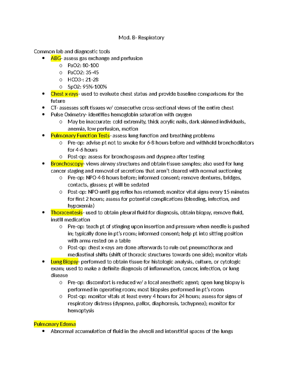 NUR 203 Module C: Neurological Problems Summary Notecards - Studocu