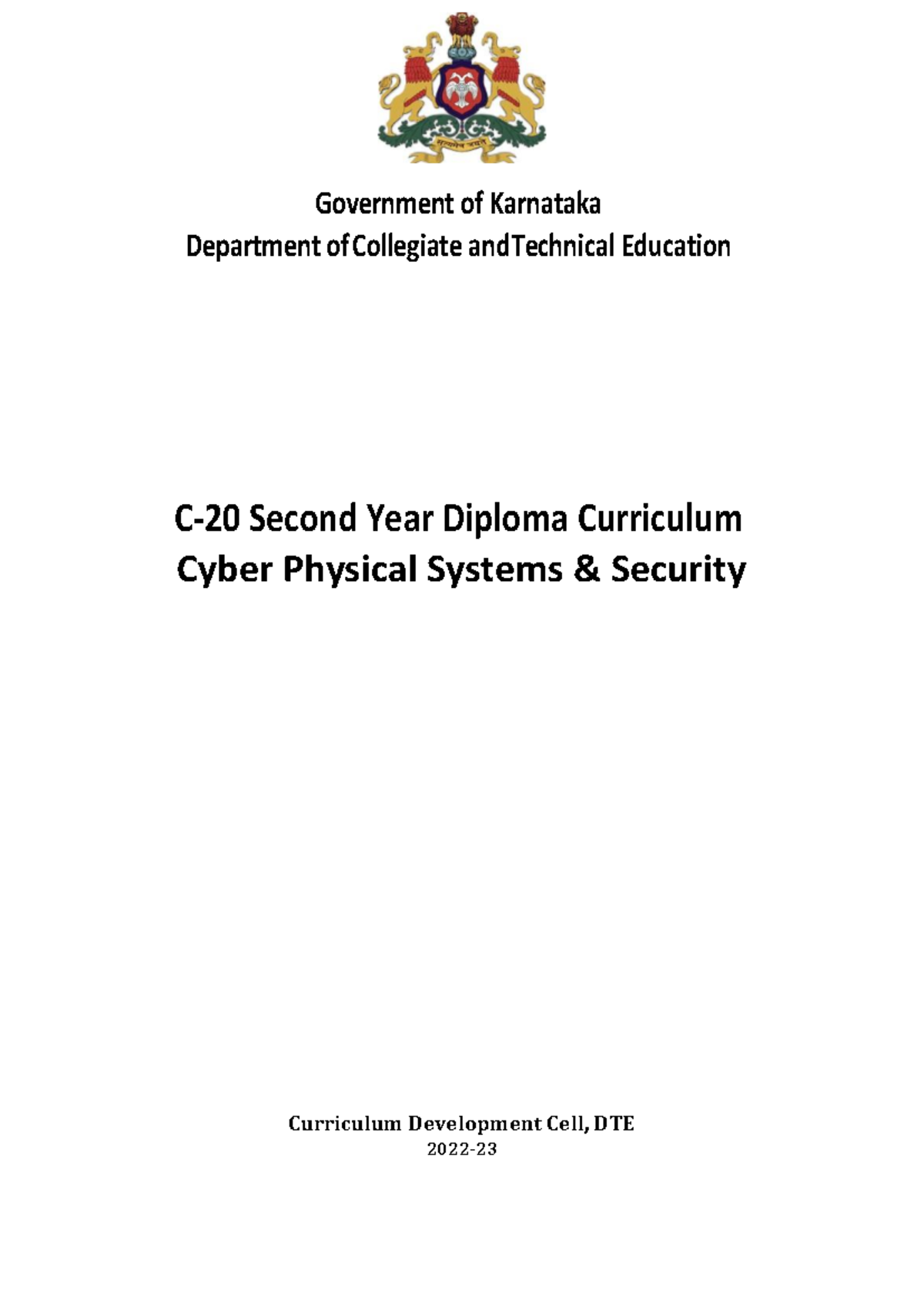 Diploma in Cyber Physical Systems Security: Curriculum Overview ...